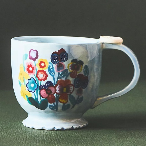 Anthropologie Other - New Anthropologie Francesca Kaye Floral Mug-Blue